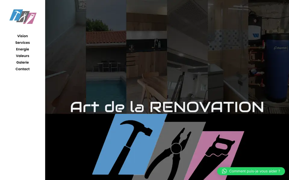 Le site d’ADLR Rénovation, rénovation tous corps d’état, Grenoble, réalisé par Odratta