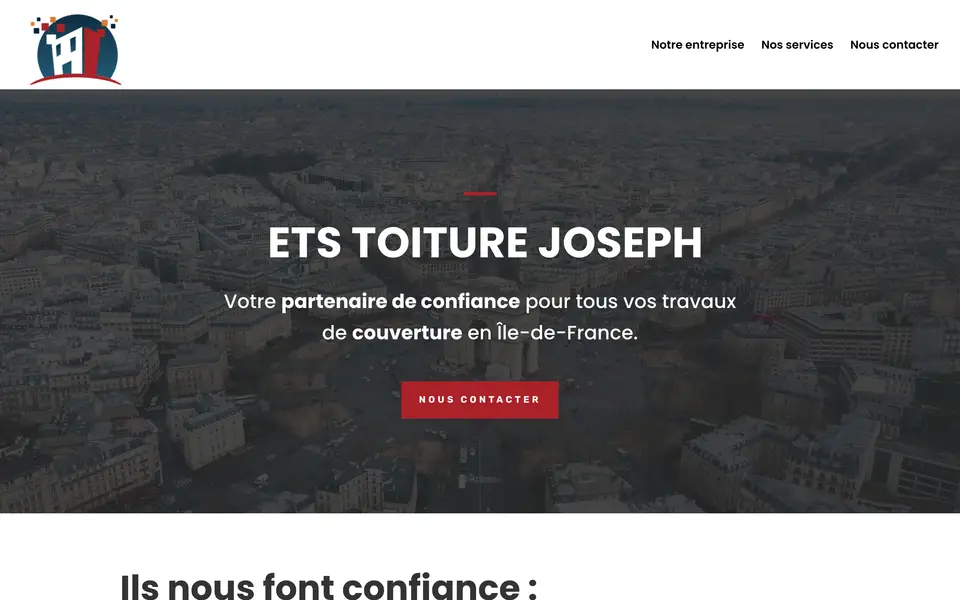 Le site d’ETS Toiture Joseph, couverture et zinguerie, Mantes-la-Jolie, réalisé par Odratta